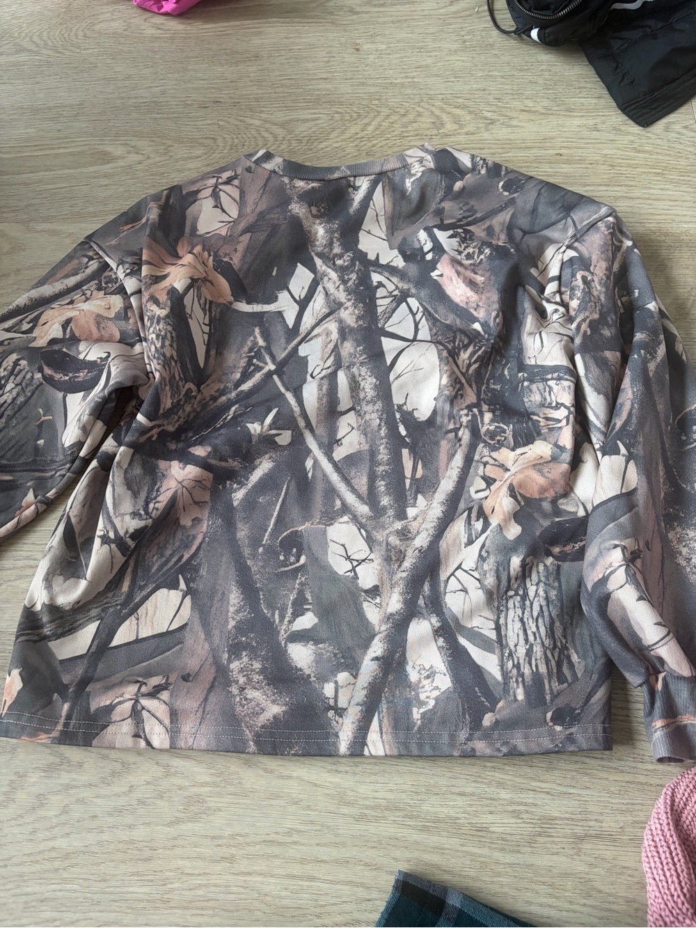 Camouflage Long-Sleeve Shirt - Gray & Brown
